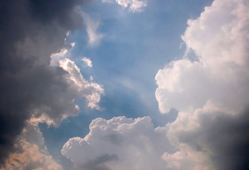 Dramatic clouds in sky photo