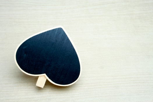 Heart chalkboard sign photo