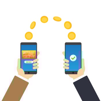 Transfer Money Online Mobile Payment vector