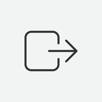 Logout vector isolated icon symbol