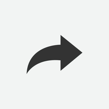 Redo icon vector, next arrow icon sign vector