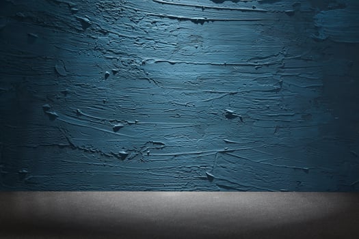 Blue painted wall photo