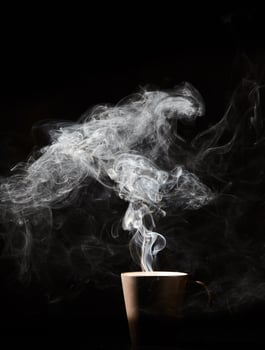 Steam from a coffee cup photo