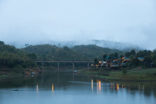 View of the village and the river side photo