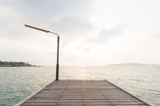 Pier at the sea in Thailand photo