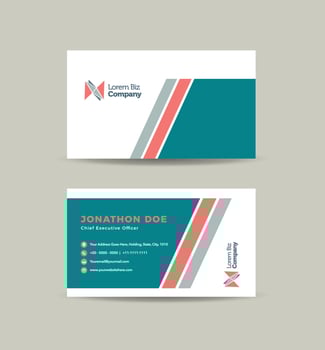 Corporate Business Card Design or Visiting Card And Personal Business Card vector