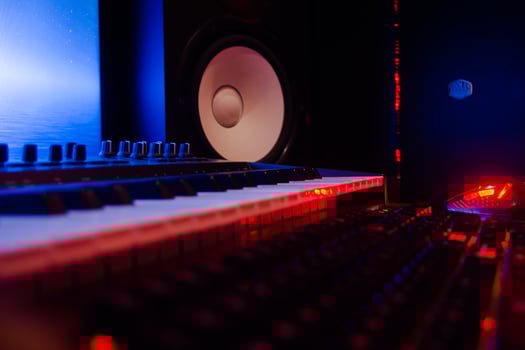 Home studio setup photo