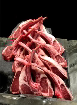 Fresh lamb chops photo