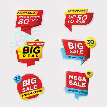 Business Label for Sale and Promotion vector