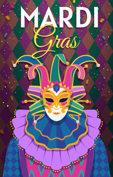 Mardi Gras Card Concept vector