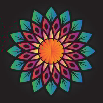 Abstract floral ornament pattern vector design