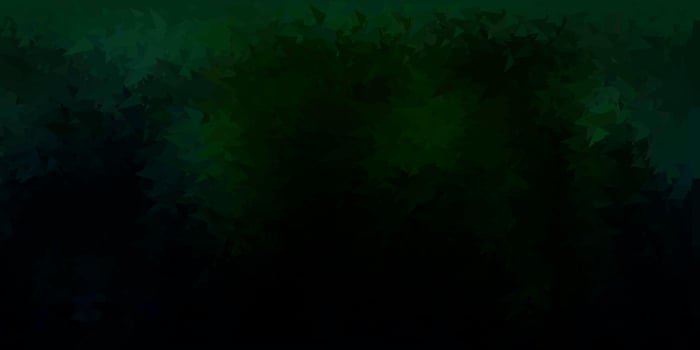 Dark green vector triangle mosaic template.