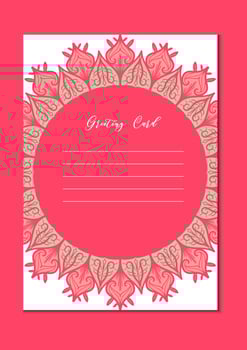 Mandala vintage template card vector