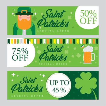 Sale Banner for St. Patrick's Day vector