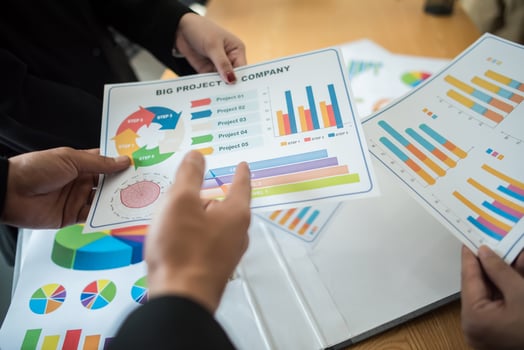 Close-up of business people working photo