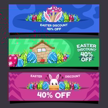 Easter Egg Marketing Banner vector