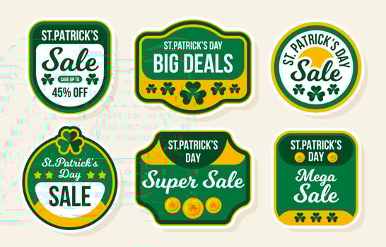 St. Patricks Day Sale Label vector