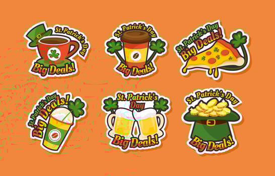 St Patricks Day Marketing Sticker vector