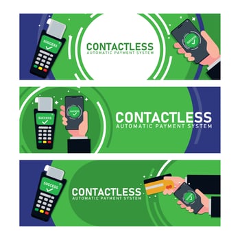 Untact Banner Concept vector