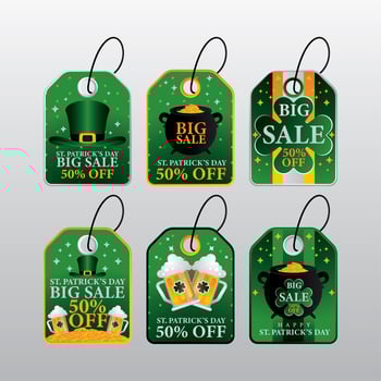 Green St.Patrick's Day Label vector