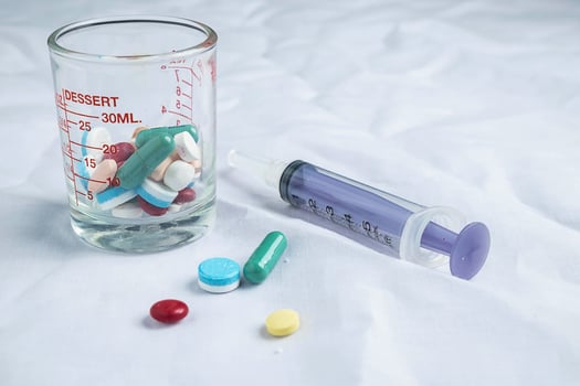 Medicine on a white background photo