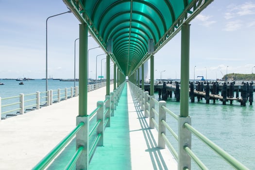 Pier at the sea in Thailand photo