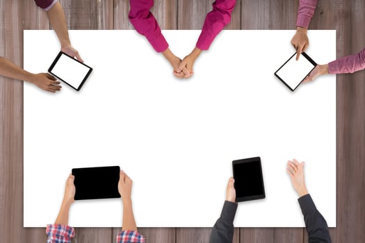 Top view of business team meeting photo