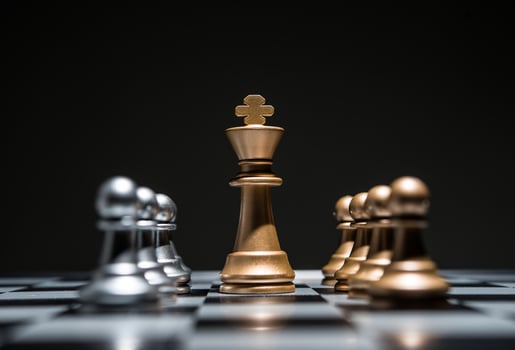 Chessboard game begins photo