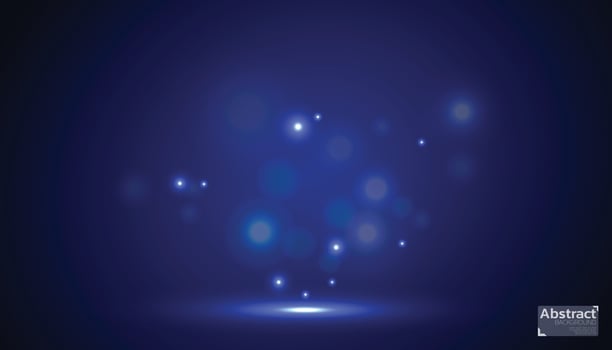 Blue abstract background with bokeh can be used in poster, banner, flyer ans website. vector