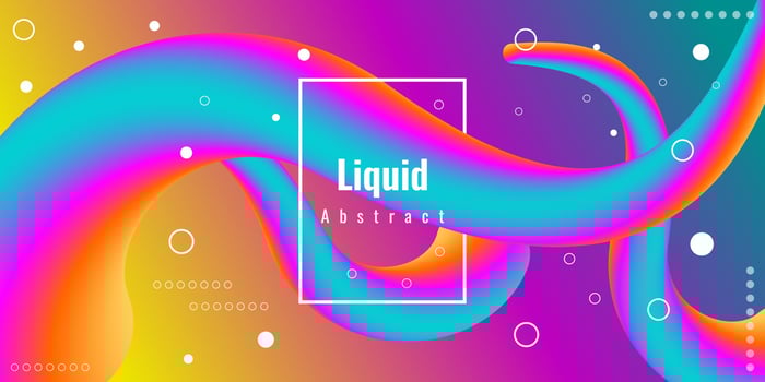 Modern abstract liquid 3d background with colorful gradient vector