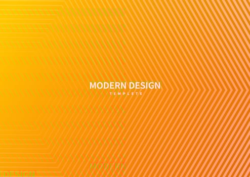 Abstract modern striped lines on orange gradient background. vector
