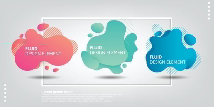 Set of abstract modern graphic elements. Dynamical colored forms and line. Gradient abstract banners with flowing liquid shapes. vector