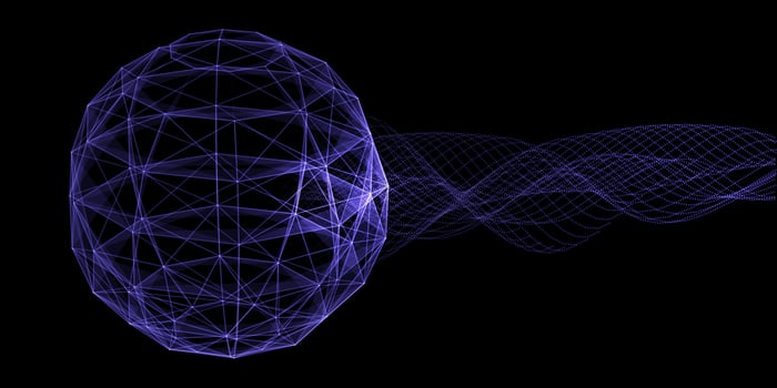 abstract banner with plexus globe and flowing particles 1012 vector