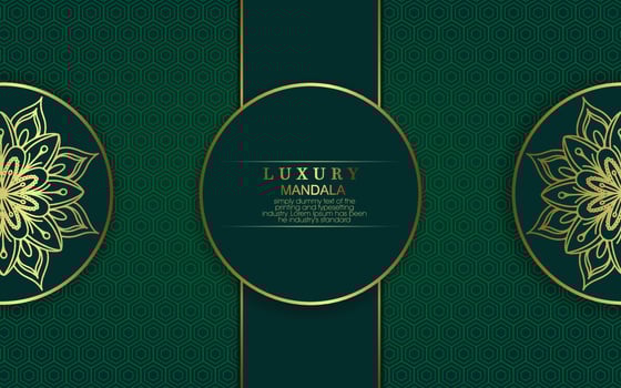 Floral and mandala ornamental decorative frame background luxury Premium Vector