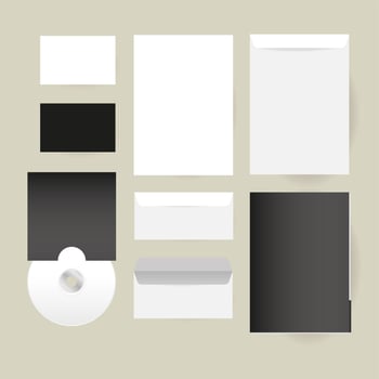 Modern stationery mock-up template vector