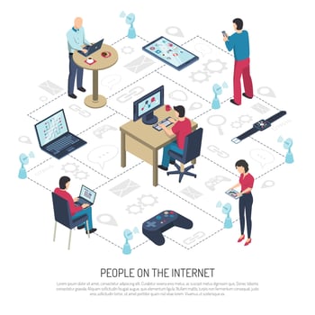 internet of things illustration vector