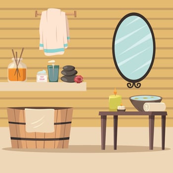 Spa salon relaxation backgroun vector