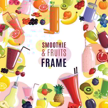 smoothie frame background vector