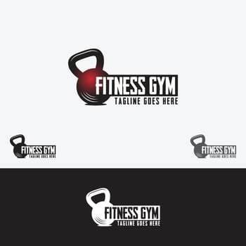 FITNESS GYM LOGO DESIGN TEMPLATE vector