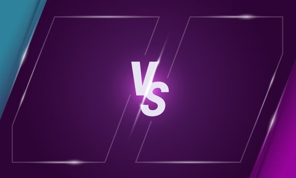Versus letters screen background design vector