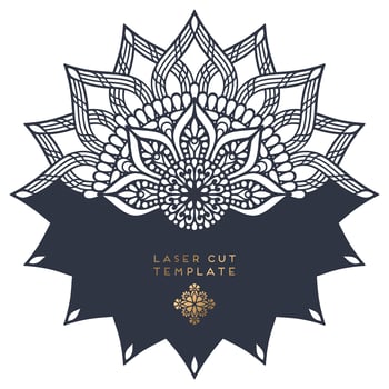 Vector wedding card laser cut template