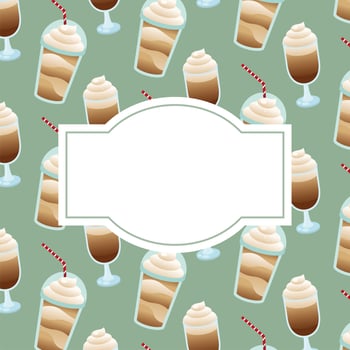 coffee cups and mugs background with space for text vector design
