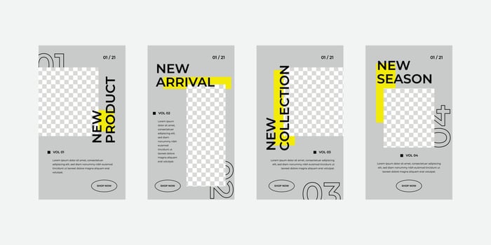 Fashion social media stories template. vector