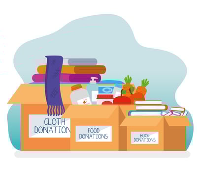 Charity and donation boxes vector