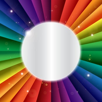 Bright vector rainbow celebration holiday banner