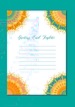 Mandala oriental template card vector