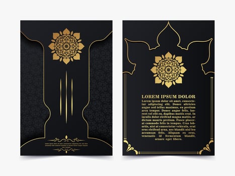 Luxury Islamic cover with mandala concept vector