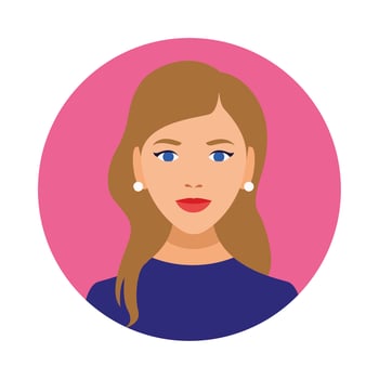 beautiful woman avatar character icon vector