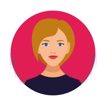 beautiful woman avatar character icon vector