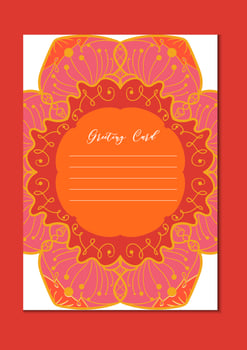 Mandala vintage template card vector